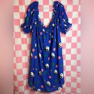 Dressed in LALA Blue Yin Yang Dress